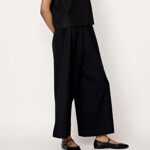Laude the Label Black Cropped Wide Leg Pants Size XS